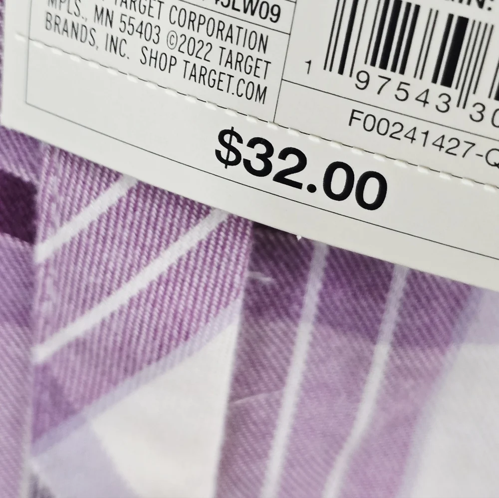 NWT Knox Rose Oversized  Purple Plaid Button Front Flannel - Picture 9 of 9